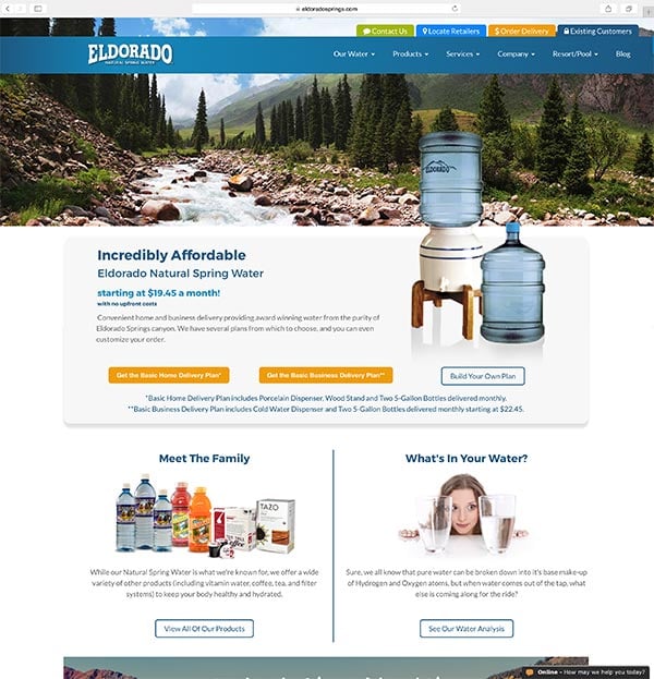 Eldorado Website Screenshot