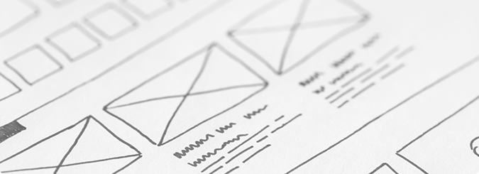 Wireframes for website development