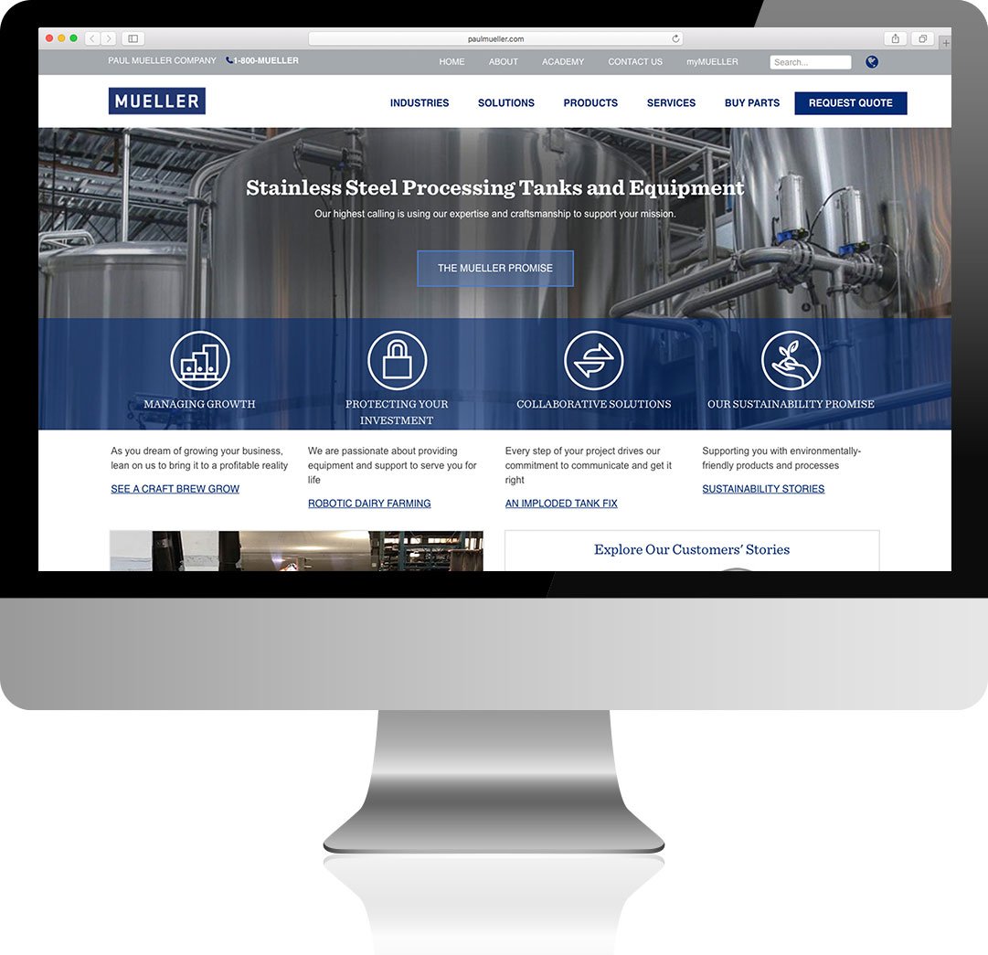 Paul Mueller Company Homepage Design