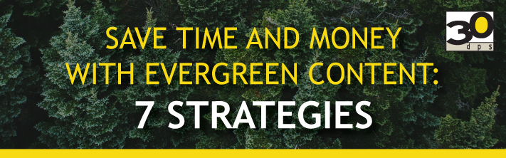 Evergreen blog content