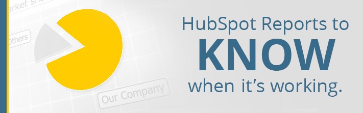 "HubSpot Reports to KNOW when it's working." market share graph