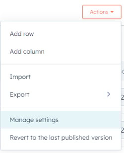 Settings Menu